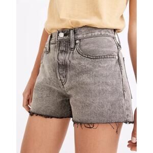 Madewell Shorts Relaxed Denim Shorts in Noll Wash Black Grey NWT size 26